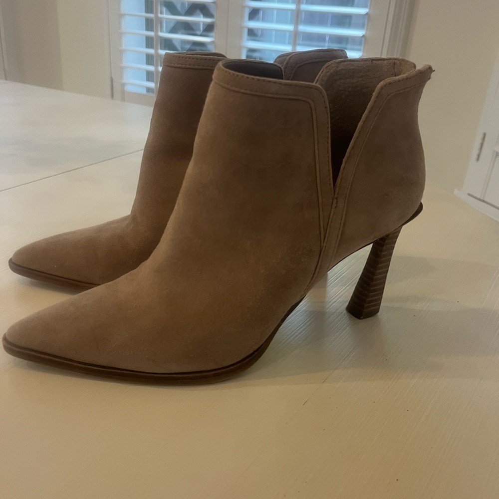 Women's Taupe Suede Ankle Boots